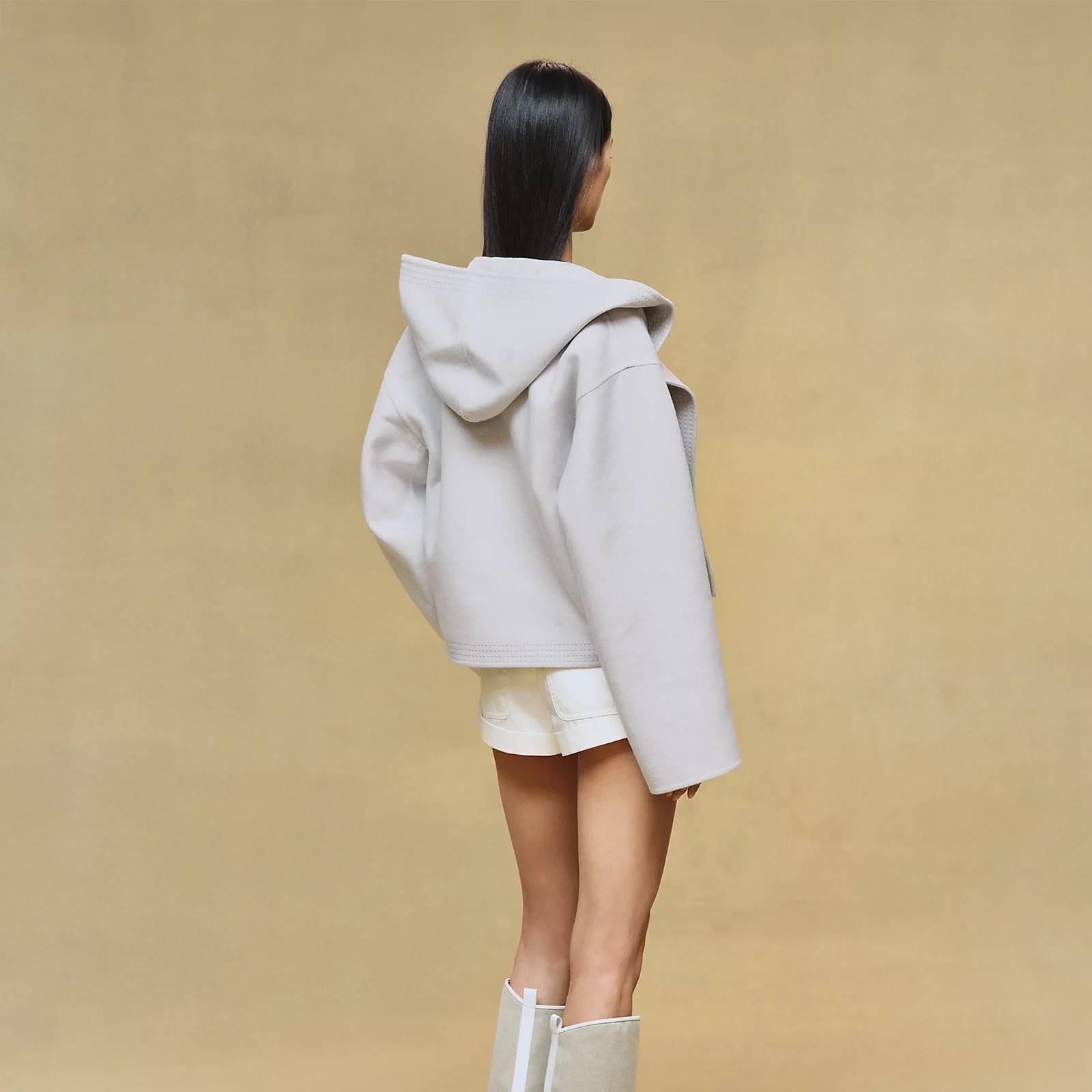 Куртка с капюшоном из двухстороннего кашемира Hermes