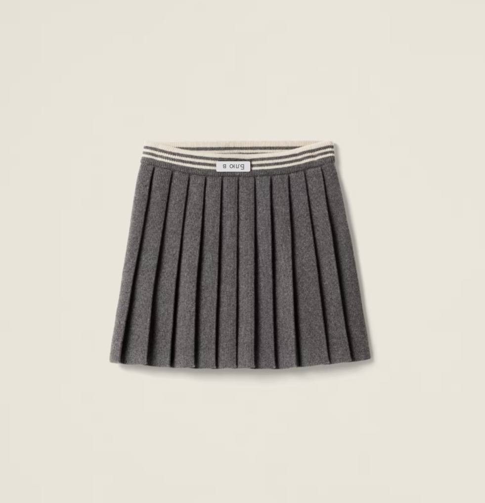 Юбка из шерсти и кашемира MIU MIU