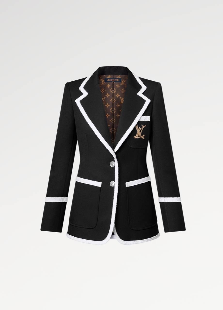 Жакет с отделкой из твида