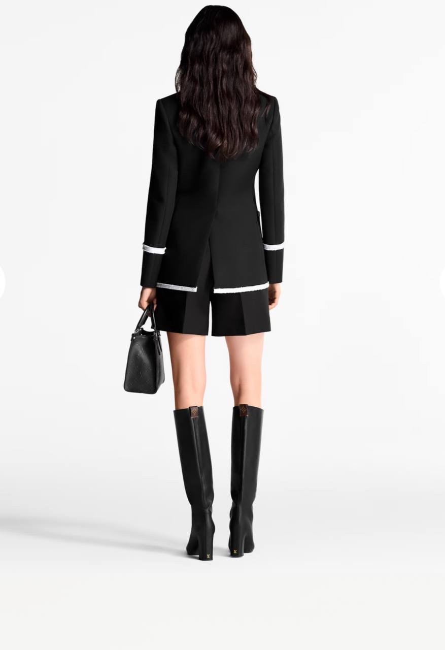 Жакет с отделкой из твида